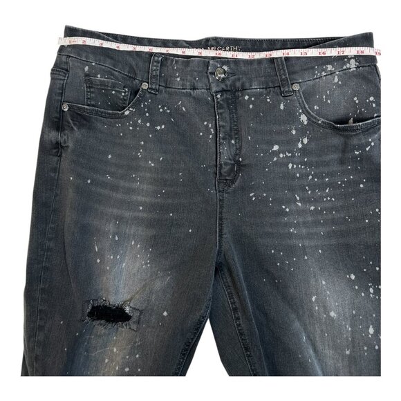 Melissa McCarthy Seven7 Pencil Distressed Black Jeans Women's Size 18W Slimming - Picture 5 of 12